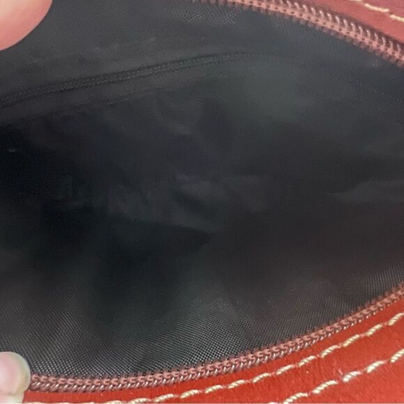 Vera Pelle Italy Small Brown
Leather Zip Front Crossbody
Bag, 7.5" x7.5" - Picture 9 of 16